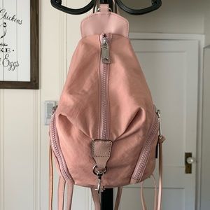 Rebecca Minkoff Mini Julian Nylon Pink Backpack